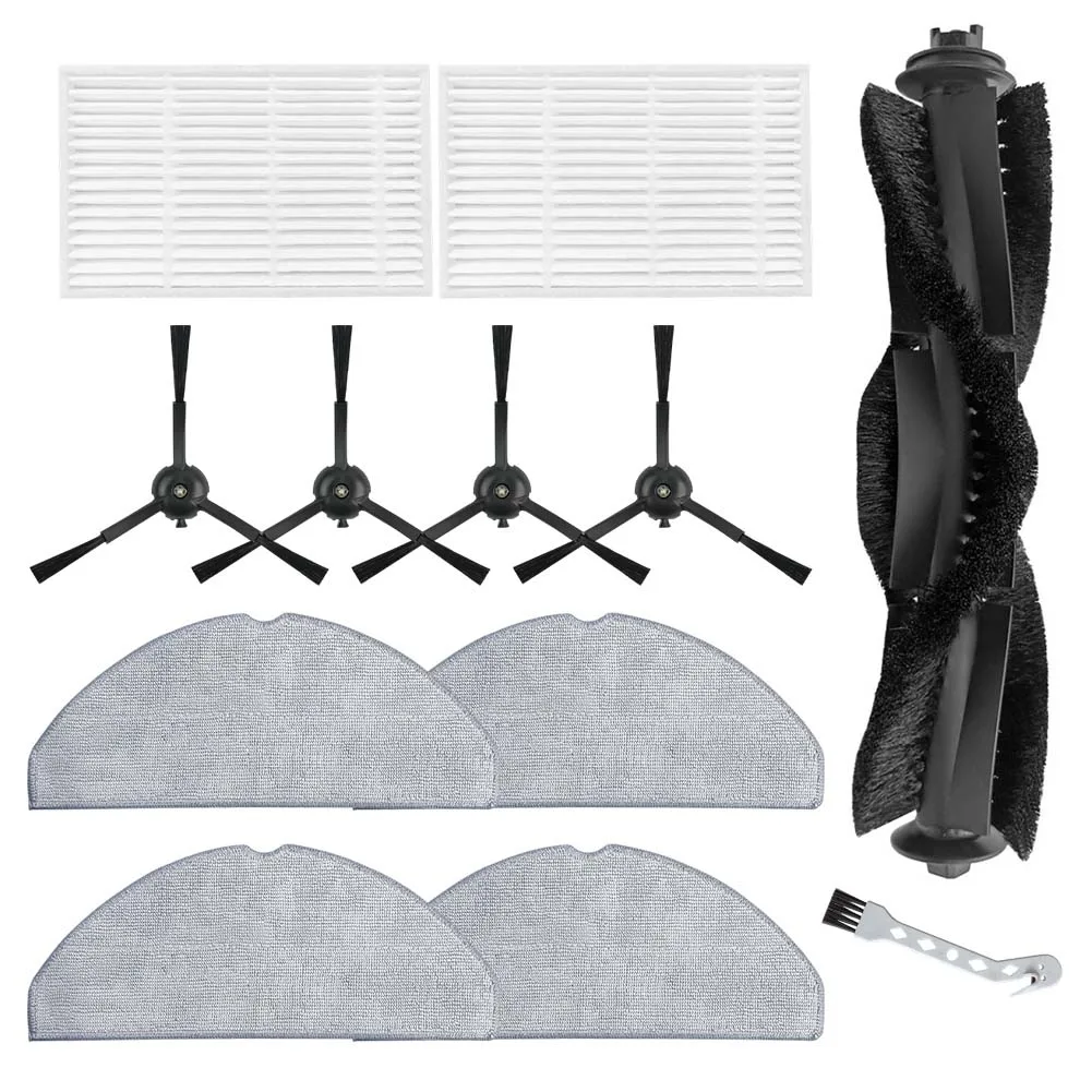 Compatible Vacuum Cleaner Kit for lubluelu for l40 B40 L15 for Ultra L15 Max Main Brush 4 Side Brushes 2 Filters 4 Mop Cloths