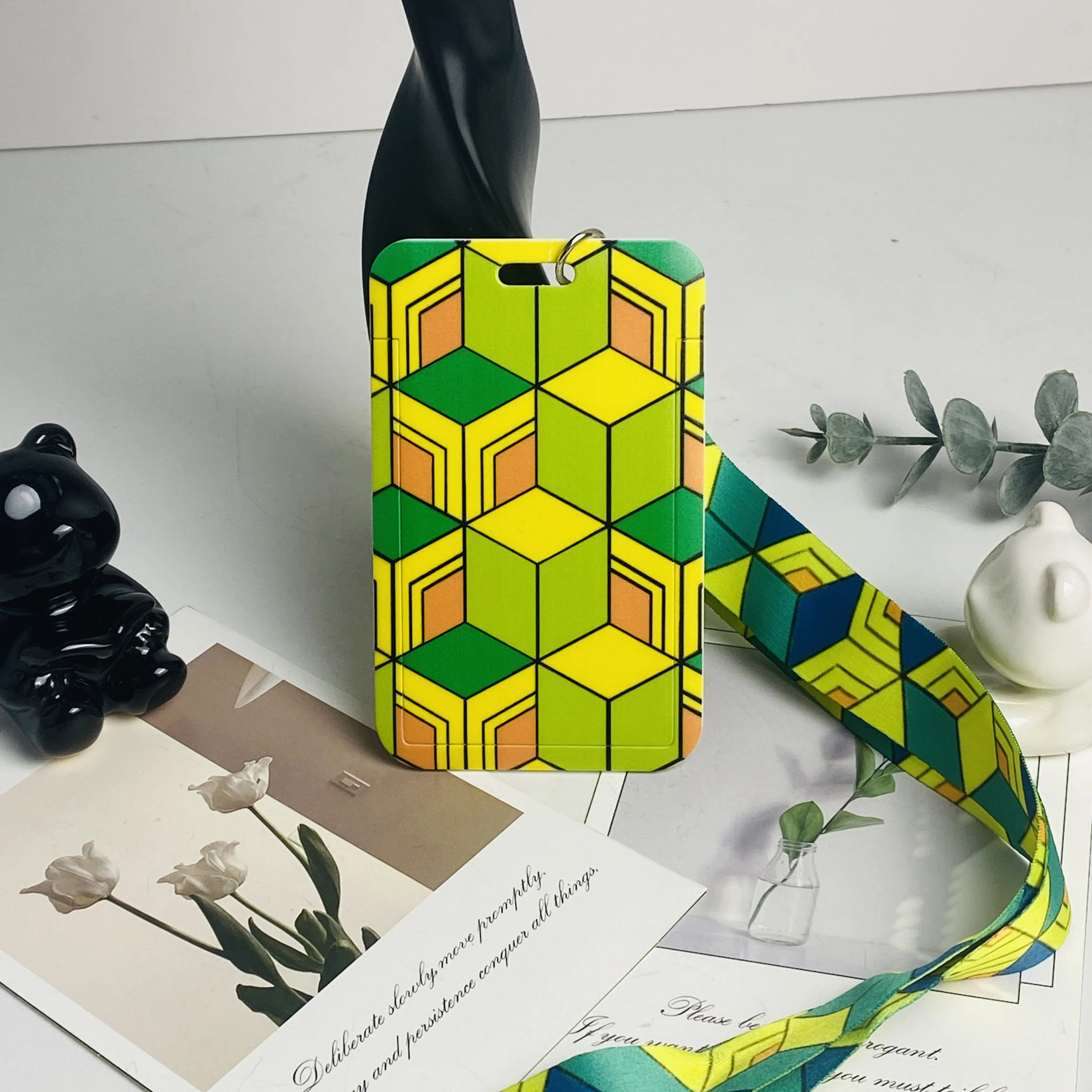 อะนิเมะผู้ถือบัตรสายคล้องคอพวงกุญแจ ID รถบัสบัตรเครดิต Pass แขวนเชือก Lariat Keyrings Lanyard อุปกรณ์เสริม