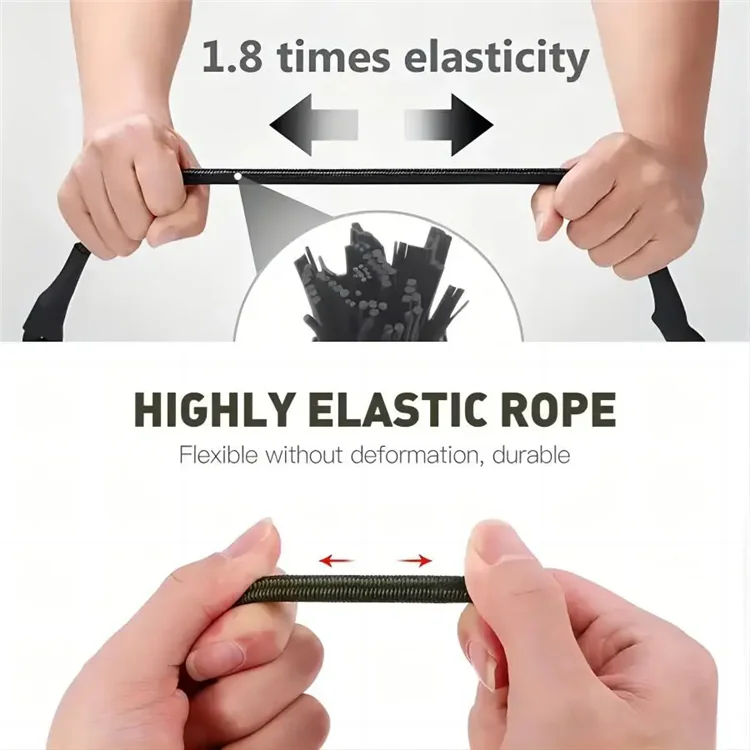 30–210 cm Verpackungsseil, elastisches Seil für den Außenbereich, 8 mm, mit rotem Haken, ausziehbar und leicht, für Autogepäck, Dachträger – Detail 4
