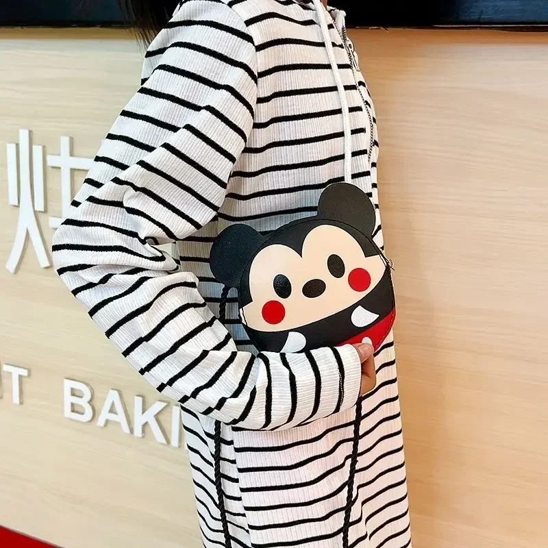 Disney Mickey Mouse Minnie Mouse Children's Kawaii Cute Portable One-Shoulder Crossbody Coin Purse Girls Mini Backpack Gift