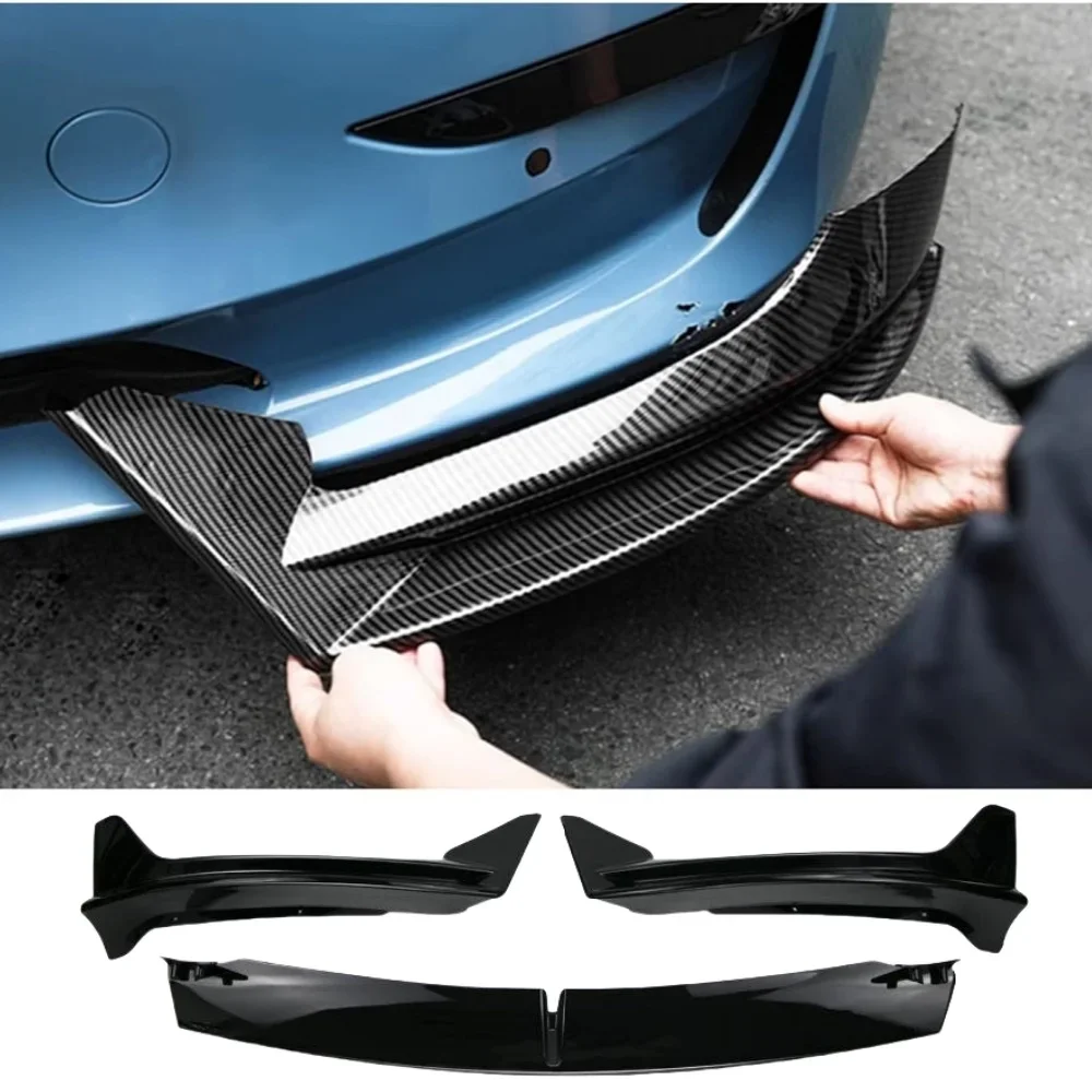 Front Bumper Lip Diffuser Cover for Tesla Model 3 Model Y 2017-2023 Sedan Lower Bumpers Blade Splitter Spoiler Body Kit