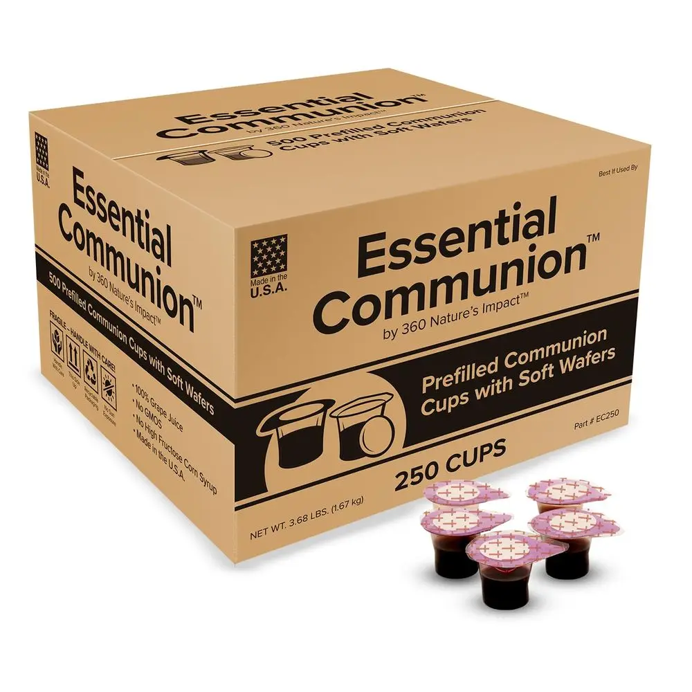 

250-Count Disposable Communion Cups with Grape Juice for Church, Home, and Hospital Services
