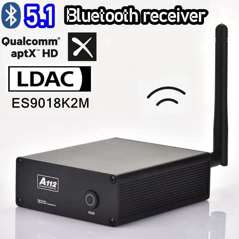 Fever HIFI lossless Bluetooth receiver Qualcomm QCC5125 Bluetooth 5.1 receiver ES9018 decodes APTX-HD LDAC