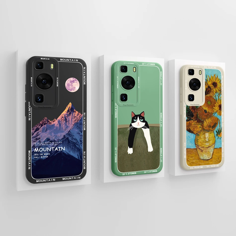 Cute Panda Cover For Huawei P60 Pro Case High Quality Liquid Silicone Phone Cases For Huawei P 60 Camera Protection Soft Funda