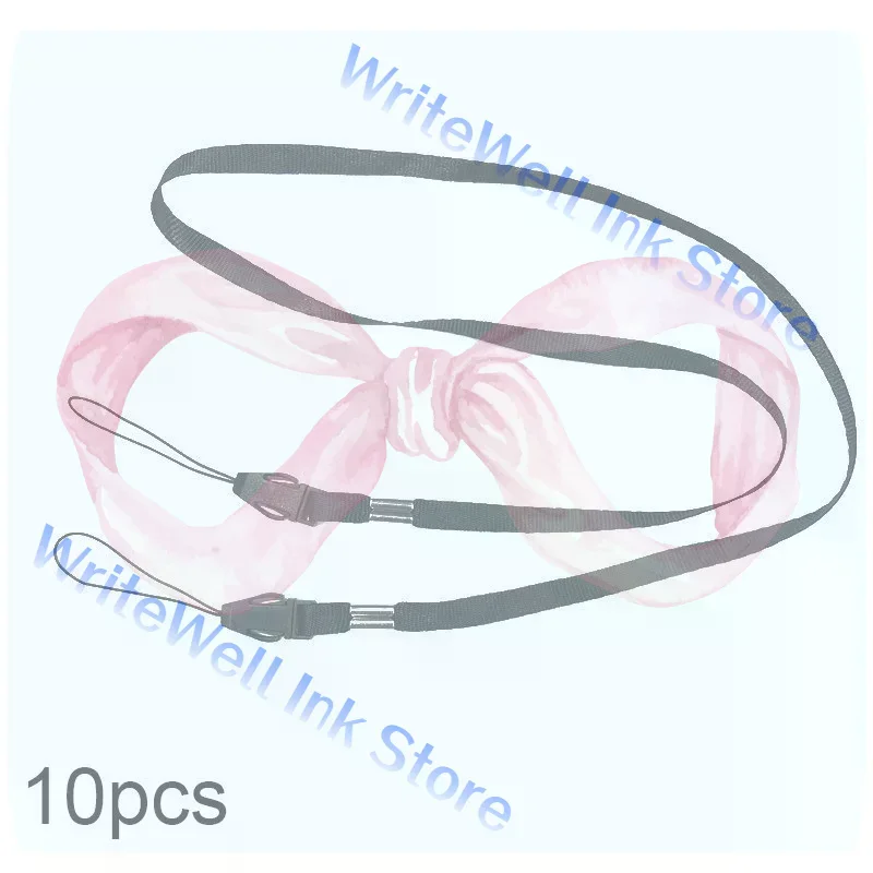 10Pcs 80cm Wide Flat Detachable Neck Strap Machine Camera With Detachable Anti-loss Lanyard For Fans Prevents Loss
