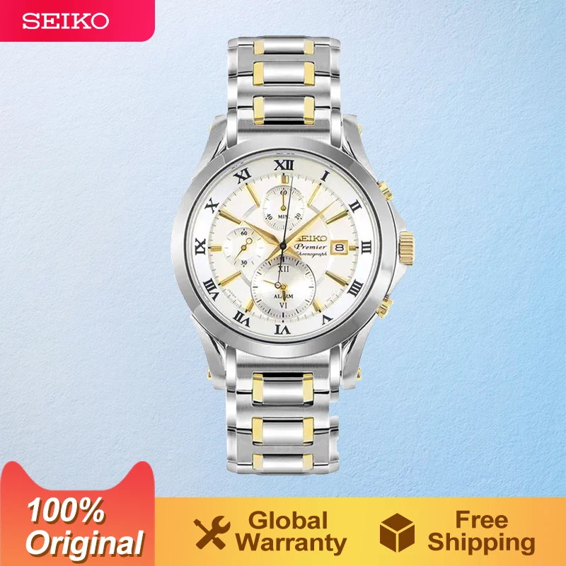 

SEIKO-Premier Series SNAD28J1 Men's Quartz Watch Quartz Men's Watch From Japan Original Casual Watch 100 Meters Waterproof