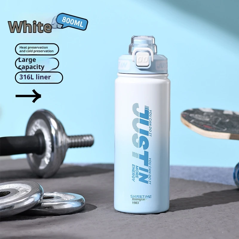 2025 Nuova tazza d'acqua sportiva Tazza termica portatile per uomo e donna di grande capacità Tazza in acciaio inossidabile 316L