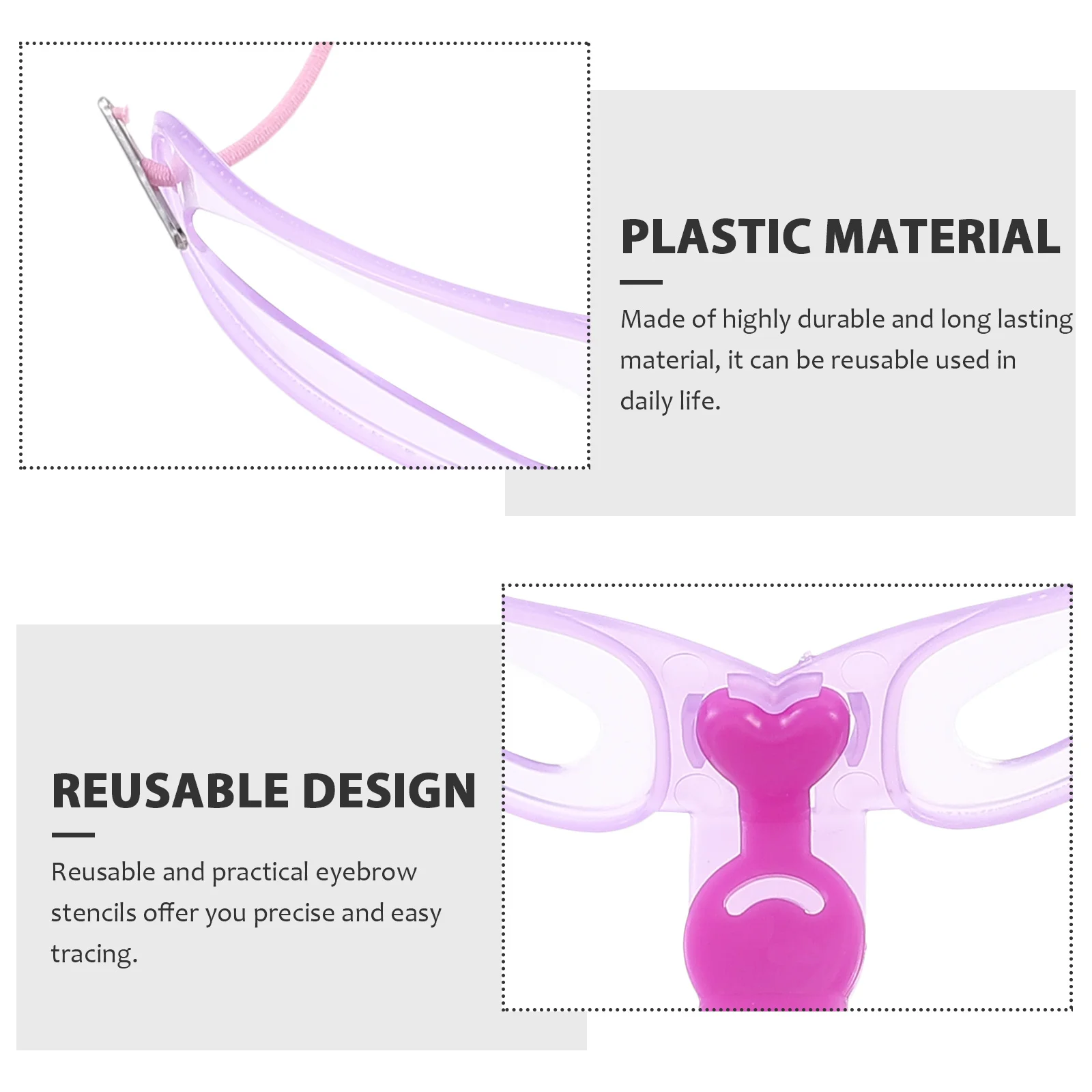 Wenkbrauwstencil Kit Herbruikbaar handontwerp voor natuurlijke, gemakkelijke doe-het-zelf make-uptool Brow Grooming-sjabloon