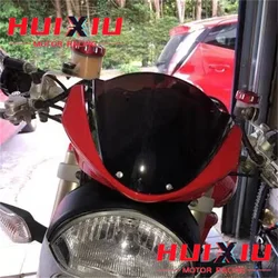 Motorcycle Sports Windshield WindScreen Visor Viser Fits For Ducati Monster 796 696 1100 1100S Double Bubble 2014-2018