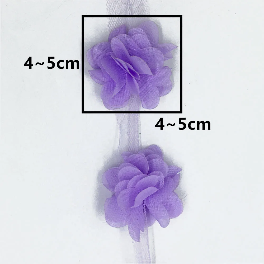 Polyester barcode flower mesh barcode DIY decoration sewing clothes with various colors of small flower accessories