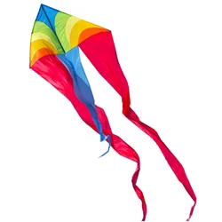 NEW 7m Power Rainbow Triangle /Delta Kites With Kite Handle and Line Good Flying