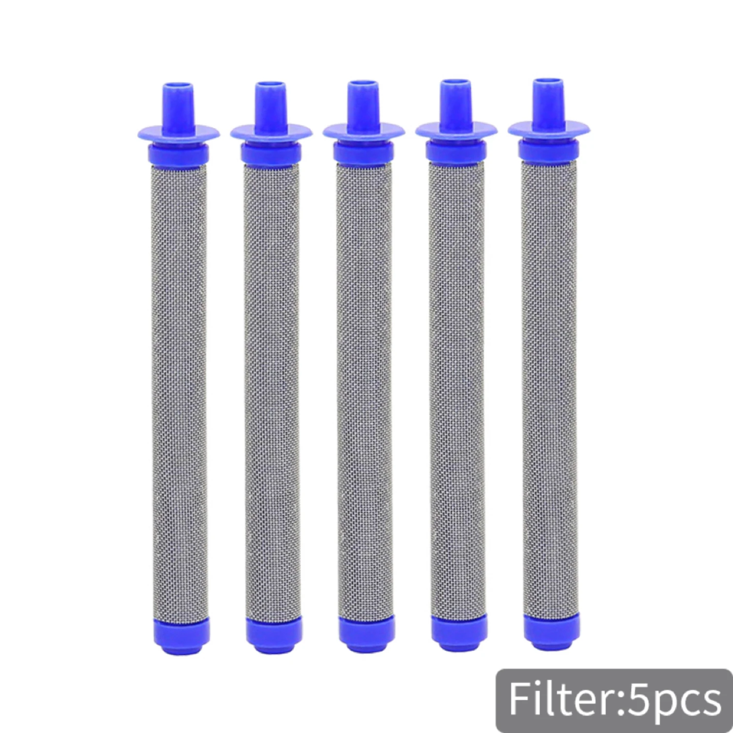 5pcs Blue Airless Spray Gun Filters, 60 Mesh Replacement High Pressure Spraying Accessories