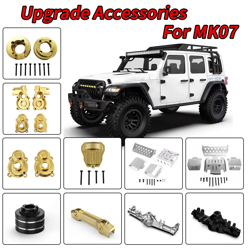 RLaarlo Metal Brass Counterweight Chassis Armor for MK07 MK-07 1/7 RC Model Car Rock Crawler Accessories