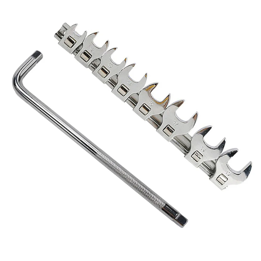 Intercambiáveis Cabeças Bent Bar Drive Crowfoot Wrench mm Metric Atinge Fixadores Ocasiões de Produção Bent Bar