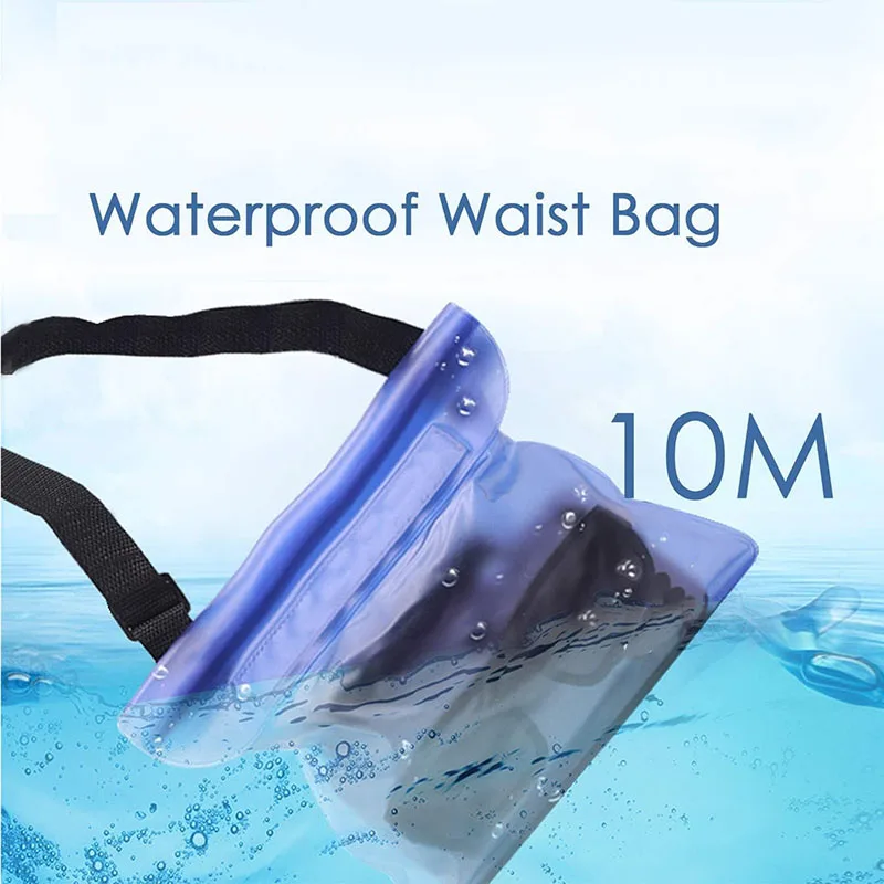 2 Pack Waterproof Pouch Waterproof Pack Beach Bag Pvc with Clear Window Screen Touch Sensitive for Fishing Beach Diving Surfing