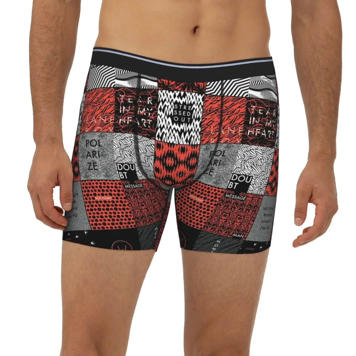 

Twenty One Pilots Long Boxer Underpants Short Men's Panties Ventilate Underwear for Homme Man Boyfriend Gift