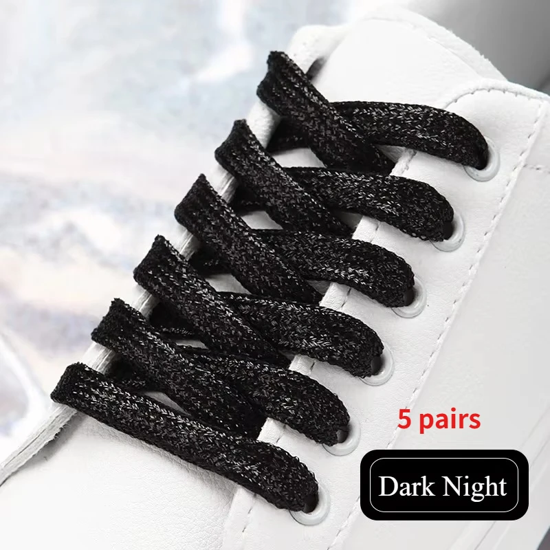 19 kleuren glanzend goud en zilver kleurrijke heldere schoenveters 100-140 cm sneakers schoenveters laarzen veters regenboog schoenveters string
