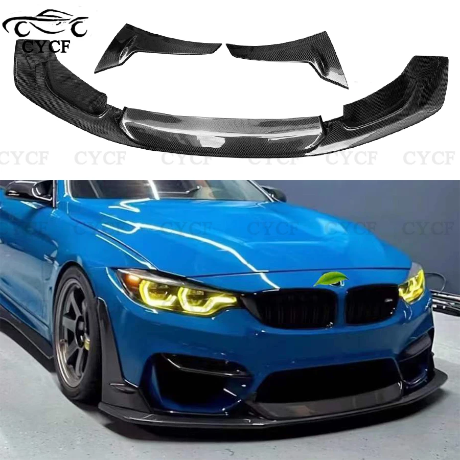 For BMW M3 F80 M4 F82 F83 Carbon Fiber Front lip Car Front Bumper Diverter Spoiler Diffuser Front lip chin body kit