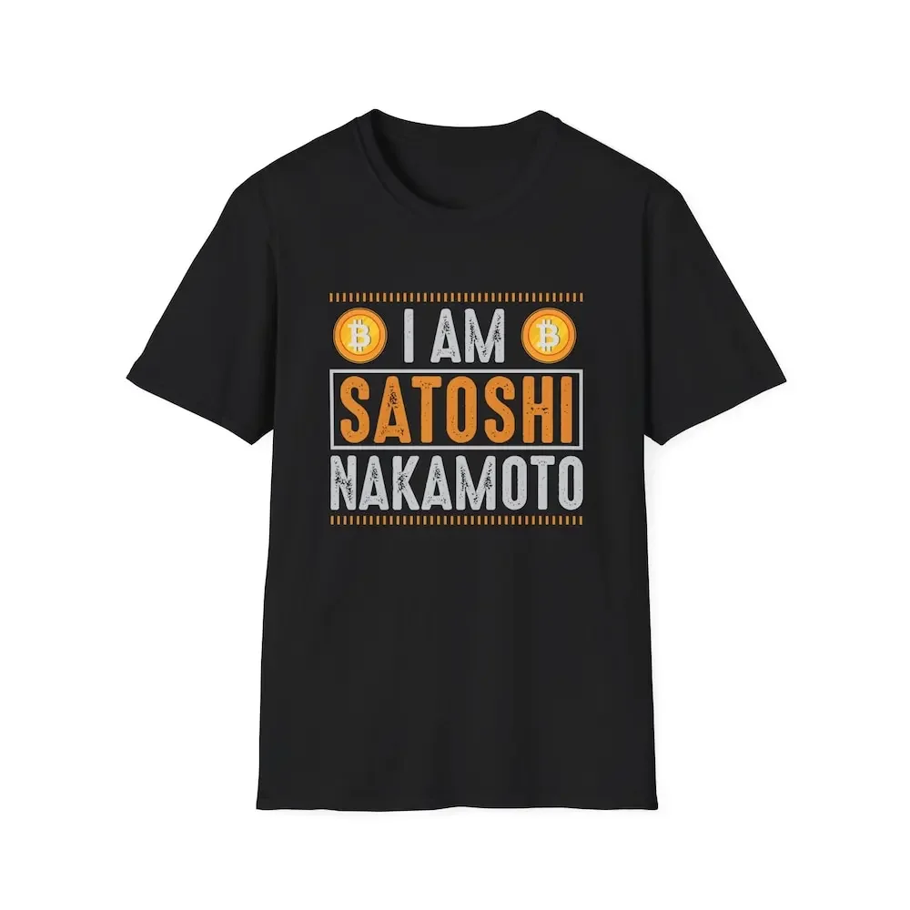 I Am Satoshi Nakamoto Crewneck T Shirt Bitcoin Btc Crypto Cryptocurrency Blockchain