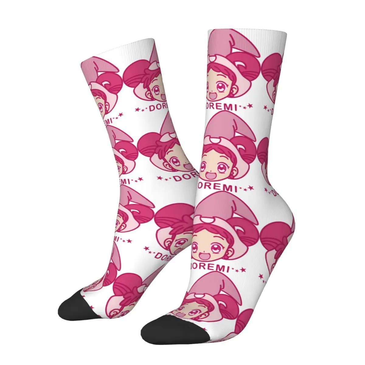 

Hip Hop Retro Magical Classic Crazy Men's Socks Unisex Ojamajo Doremi Aiko Seno Anime Harajuku Pattern Printed Crew Sock Gift