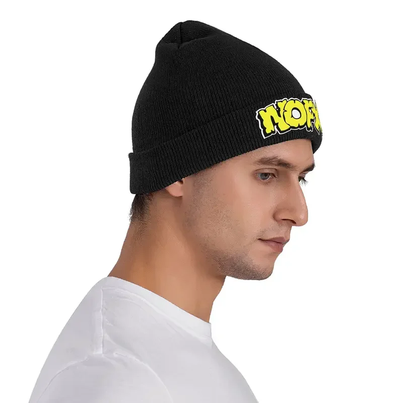 NOFX Punk band logo Knitted Caps for Women Men Beanie Winter Hats Acrylic  Warm Caps