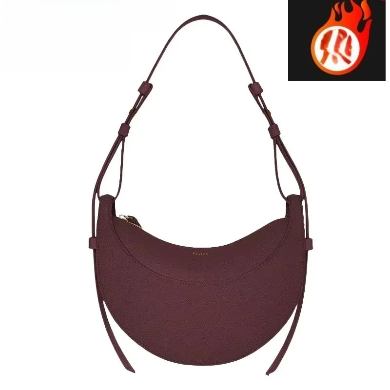 Borsa da donna a mezzaluna dal design leggero e di lusso, design di nicchia, semplice borsa a tracolla sotto le ascelle