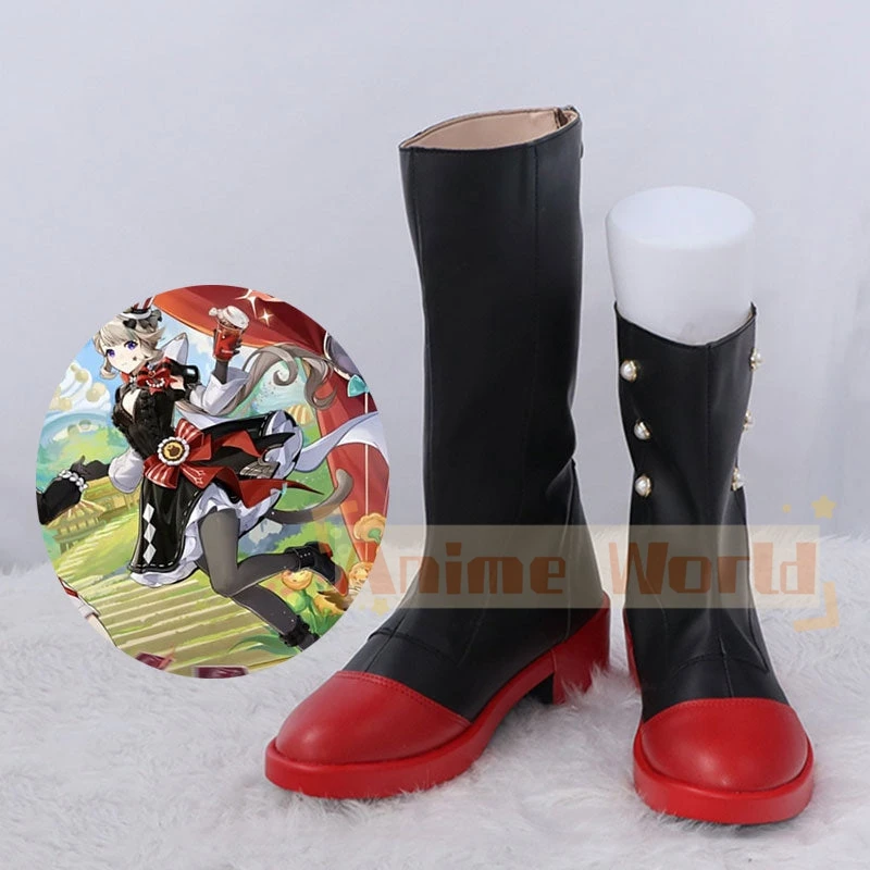 Jogo Genshin Impact Collab Lynette Cosplay Sapatos, Botas De Carnaval De Halloween, Custom Made