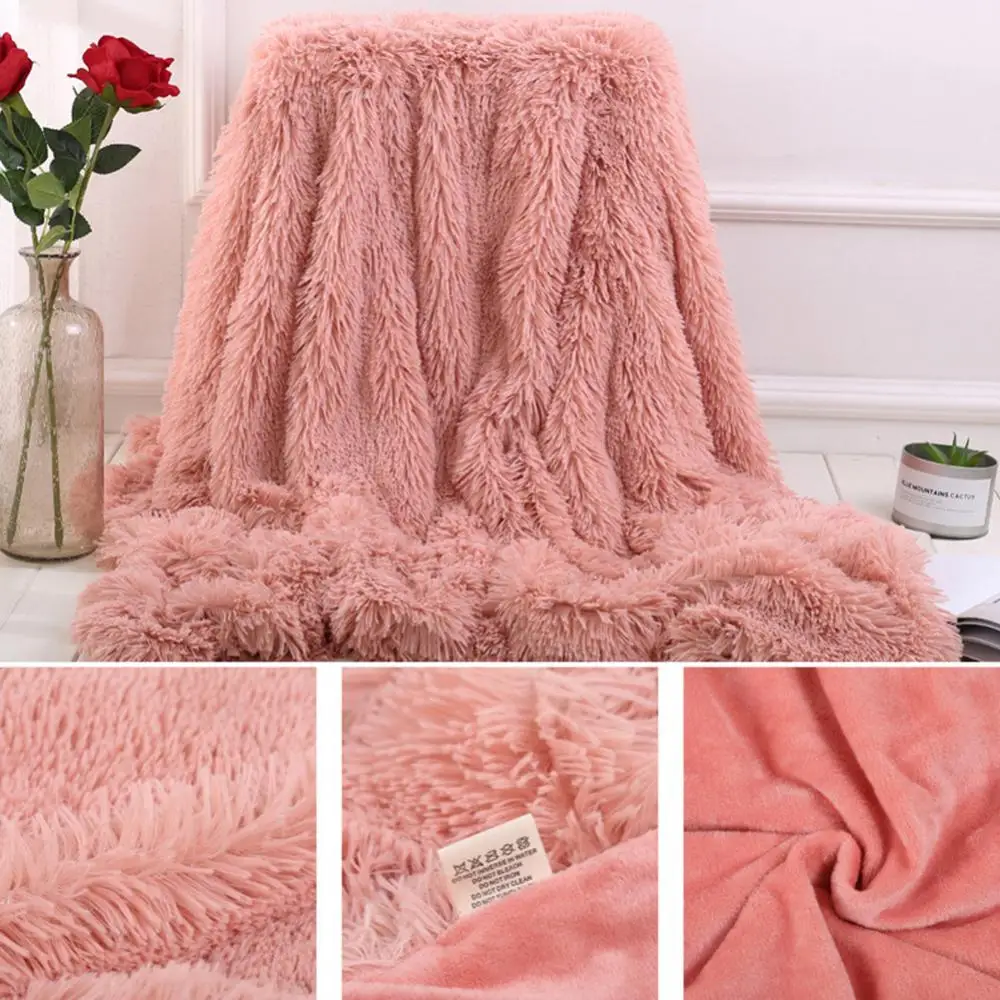 Blanket Throw Blanket Soft Warm 80x120cm Fluffy Shaggy Bed Sofa Bedspread Bedding Sheet Throw Blanket