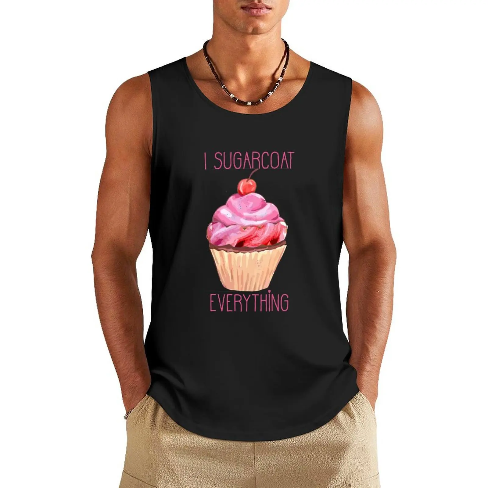 i sugarcoat everything Tank Top anime t-shirts gym Men's t-shirts