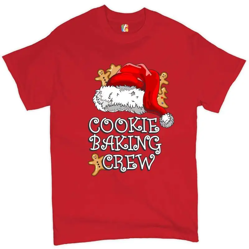 Camiseta Cookie Baking Crue, sombrero de Papá Noel, camiseta navideña de pan de jengibre para hombre
