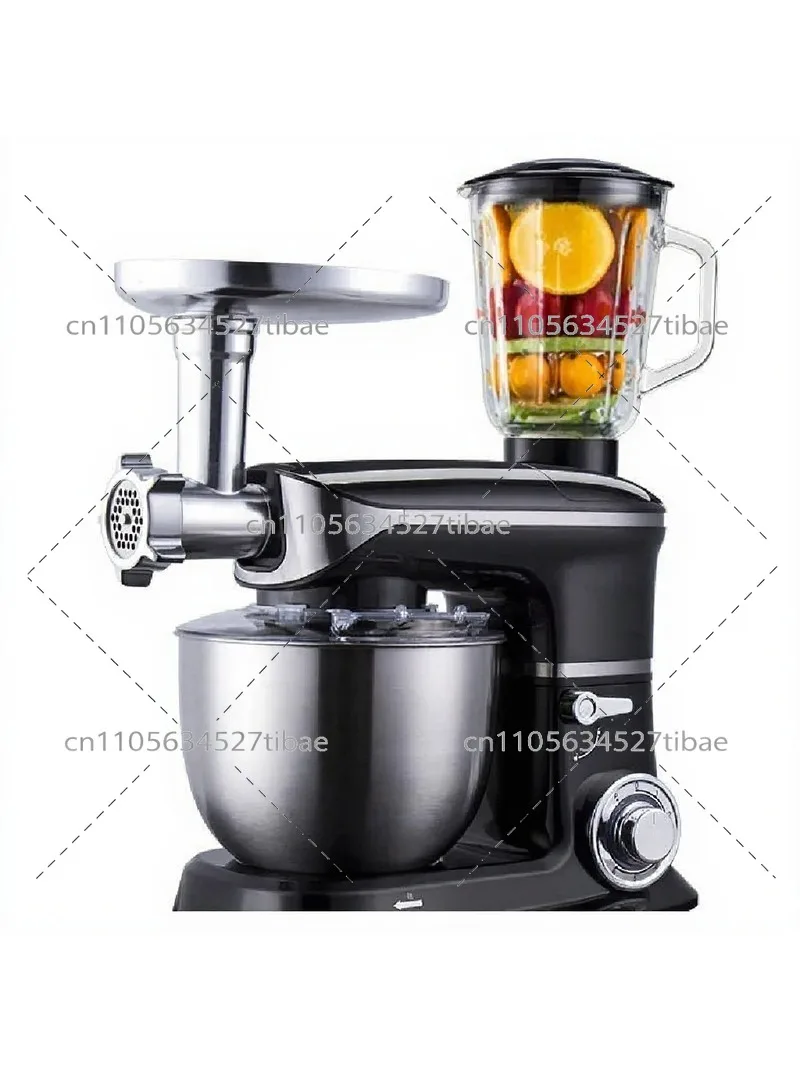 6.5L Food Processor Meat Grinder & Dough Mixer, Multifunctional Desktop Blender for Cake, Flour, Egg, Household Kitchen