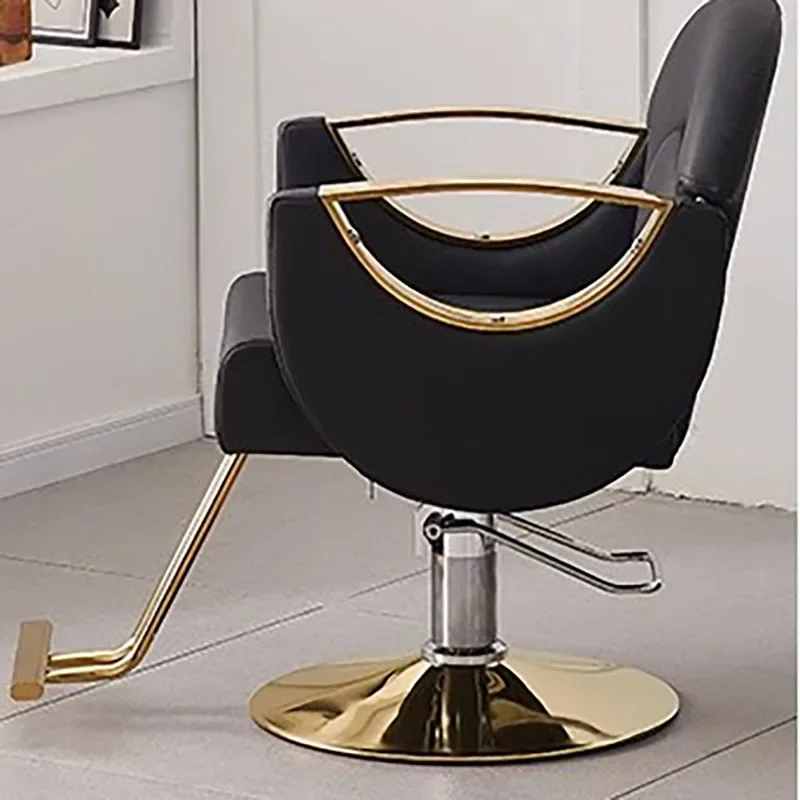 White Portable Barber Chair Luxury Designed Barbershop Beauty Barber Chair Swivel Stool Cadeira De Barbeiro Salon Furniture