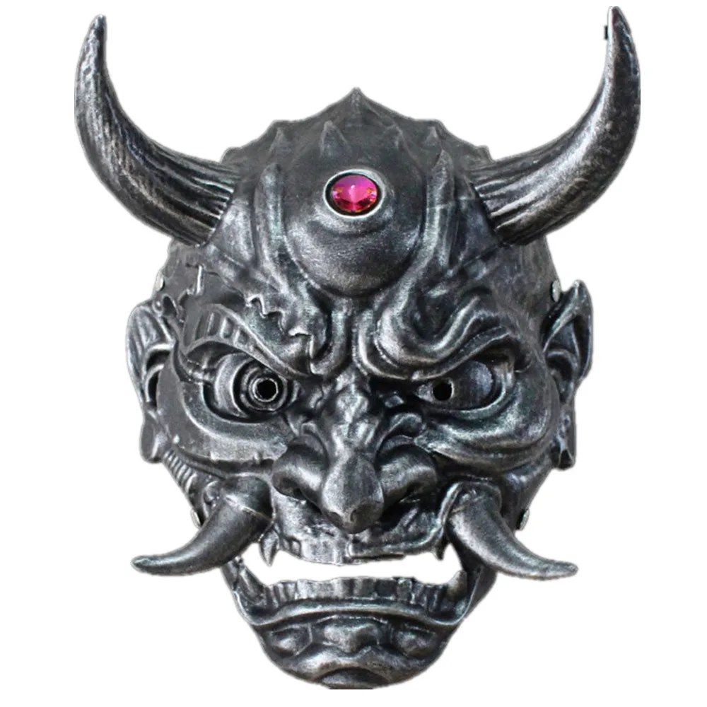 

Adjustable to Wear Gemstone Prajna Mask Fang Demon Resin Mask Halloween Carnival Party Prop Decoration
