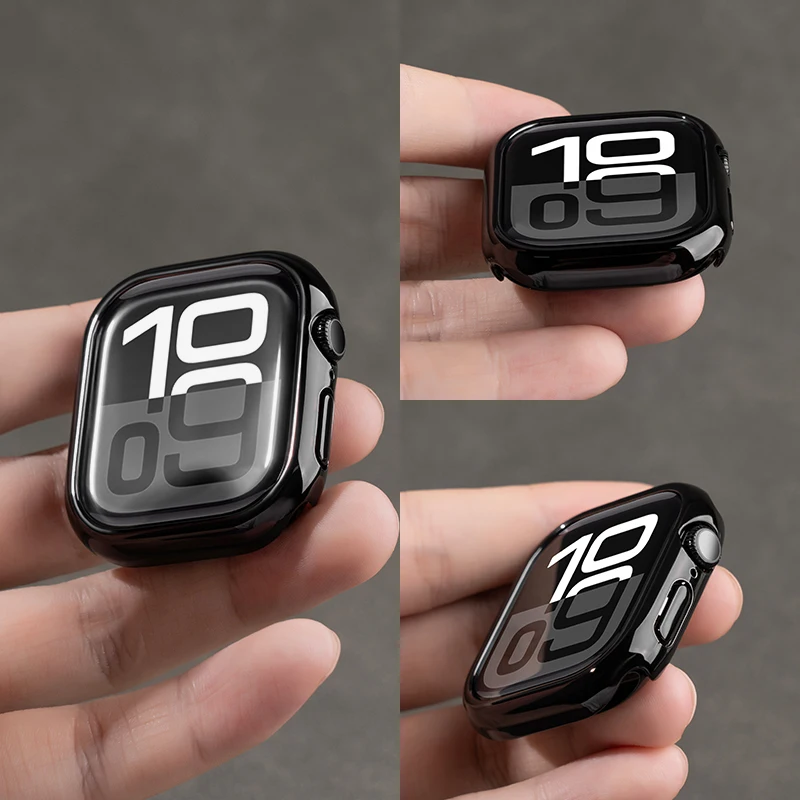 3 Stück gehärtetes Glas für Apple Watch 11–10 Displayschutzfolie 9 8 7 6 5 4 3 SE 40 mm 41 mm 46 mm 45 mm 42 mm 38 mm Zubehör