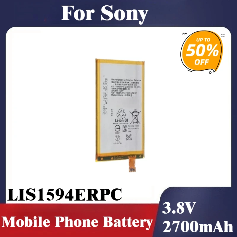 

New 3.8V 2700mAh Mobile Phone Battery LIS1594ERPC For Sony Xperia Z5 Z5c Z5mini E5823 E5803 XA Ultra C6 F3216 F3215 Xmini F5321