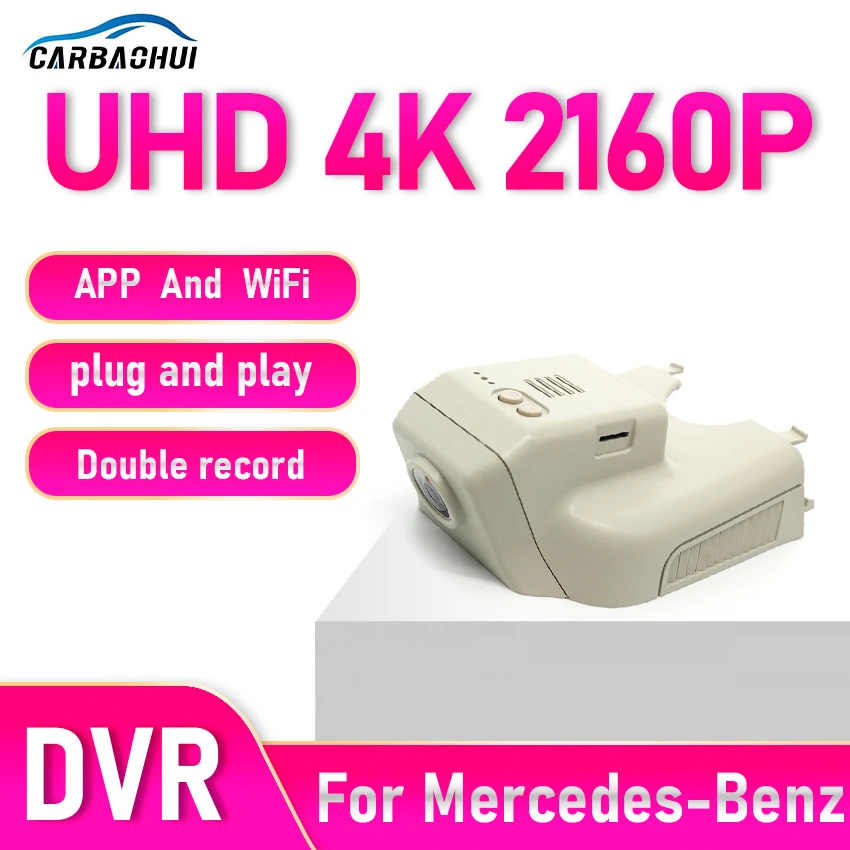 

Видеорегистратор 4K для Mercedes-Benz GL GL500 GL450 GL350 X164 2010-2015 Plug & Play, 2160P UHD ночного видения WiFi DVR, видеорегистратор