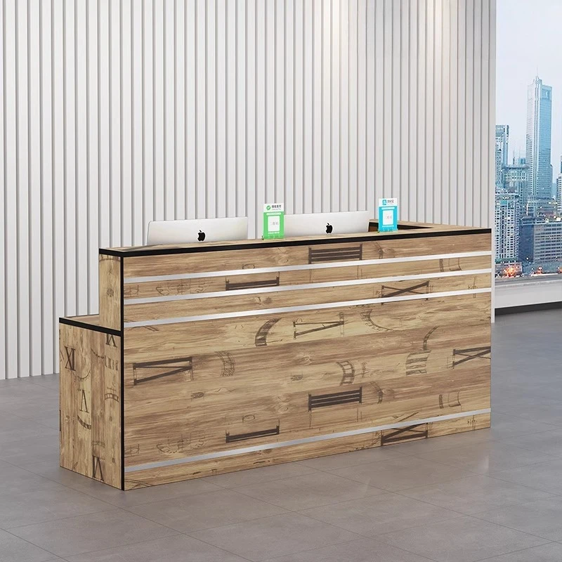 تصميم مكاتب الاستقبال الحديثة متجر الجمال فندق مطعم عرض مكاتب الاستقبال الحد الأدنى الأبيض Mostrador الأثاث العصري #5