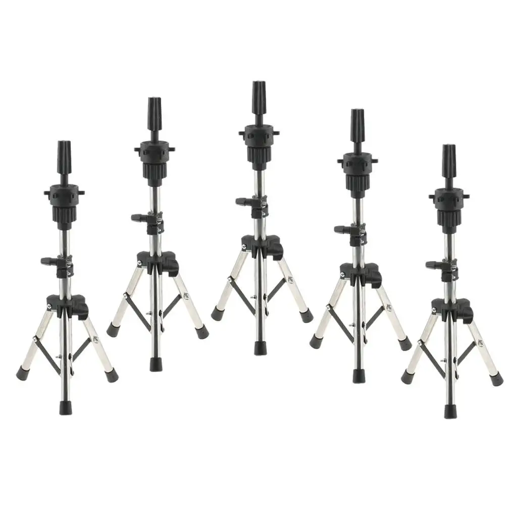 

5Pcs Tripod Holder Stand Cosmetology Manikin Head Rack Accessory