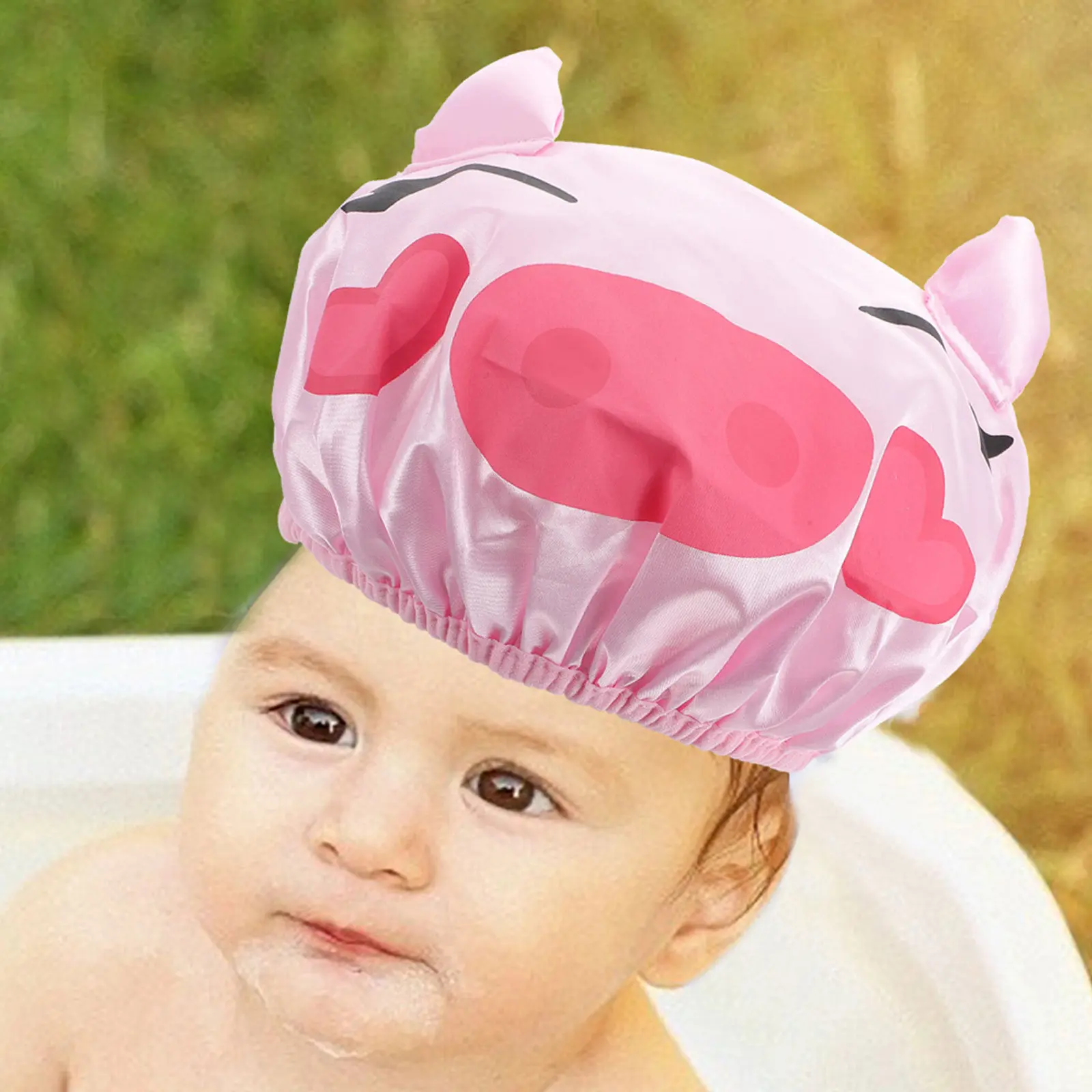 

3pcs Children Bath Hat Waterproof Shower Cap For Kids Multifunctional Bathing Hat Travel Foldable Elastic Protection Cap