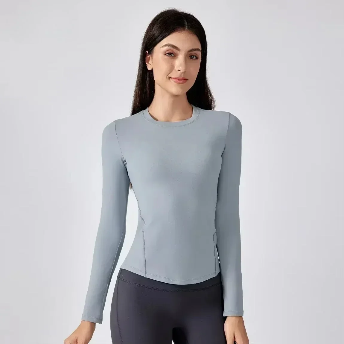 Lemon Women Autumn T-Shirt Quick Drying Sports Long Sleeved T-Shirt Naked-Feeling Yoga Top Pilates Training Fitness Shirts
