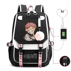 Itadori Yuji sırt çantası Mochila Anime Jujutsu Kaisen Teenarges Schoolbag çocuk Laptop çantası erkekler moda seyahat açık çanta