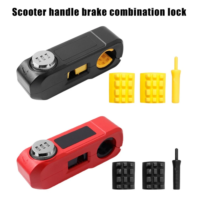 E-Scooter Grip Lock Security Safety Locks Handlebar Handset Brake Lever Disc Locking For Xiaomi M365 PRO Red Durable Easy To Use