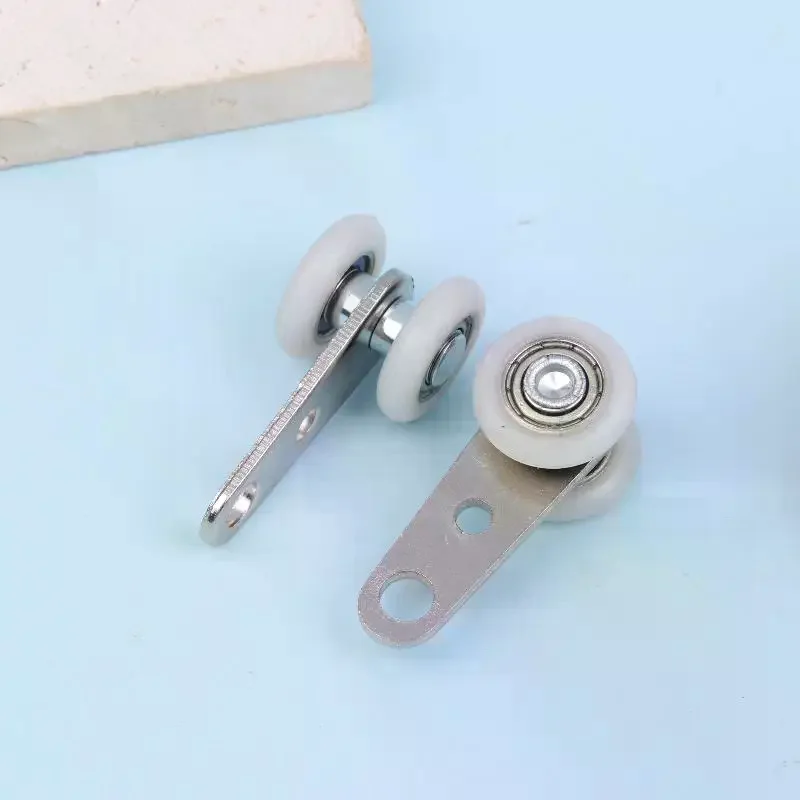 

2pcs Curtain Rails Pulleys Sliding Door Pulley Hanging Track Pulley Block For Sliding Door Cabinets Window Hardware