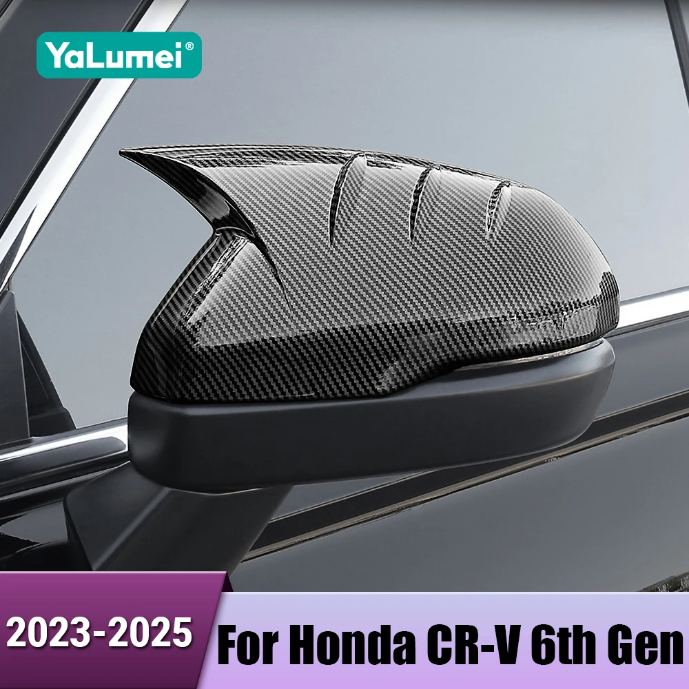 

Carbon Fiber Car Side Mirror Cover Rearview Mirror Caps Protector For Honda CR-V CRV 6th Gen 2023 2024 2025 Hybrid Accessories
