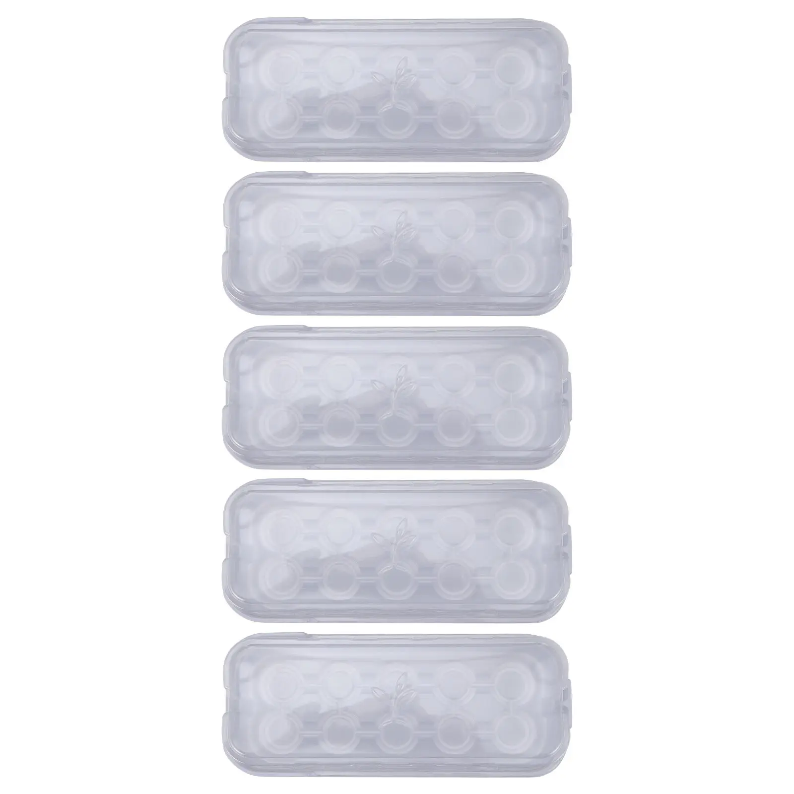 5Pcs Plastic Germination Tray with Transparent Lid for Home Vegetable Gardening Moisture Proof Warm Seed Starter Nursery