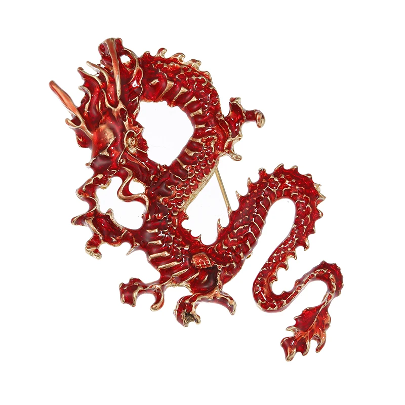 

New dragon enamel brooch enamel pin Zinc alloy Fashion Ethnic brooches Paired Accessories