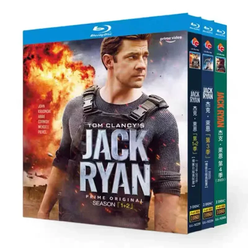 Blu ray High Definition American Drama Jack Ryan Seasons 1 to 4 BD Disc CD Box Set