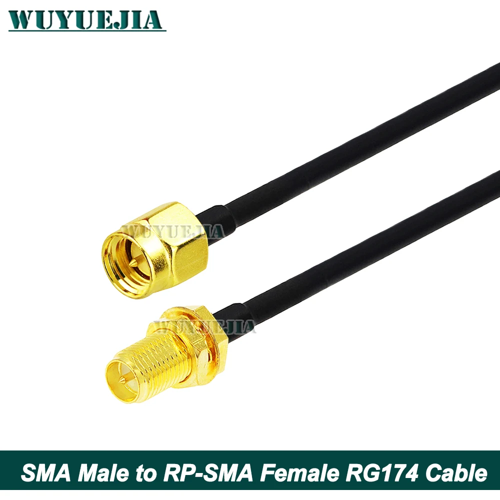 SMA Type RG-174 RF Coaxial Cable SMA RP-SMA Male to Female Connector Cable Extension Coax Jumper Pigtail WIFI Router Antenna