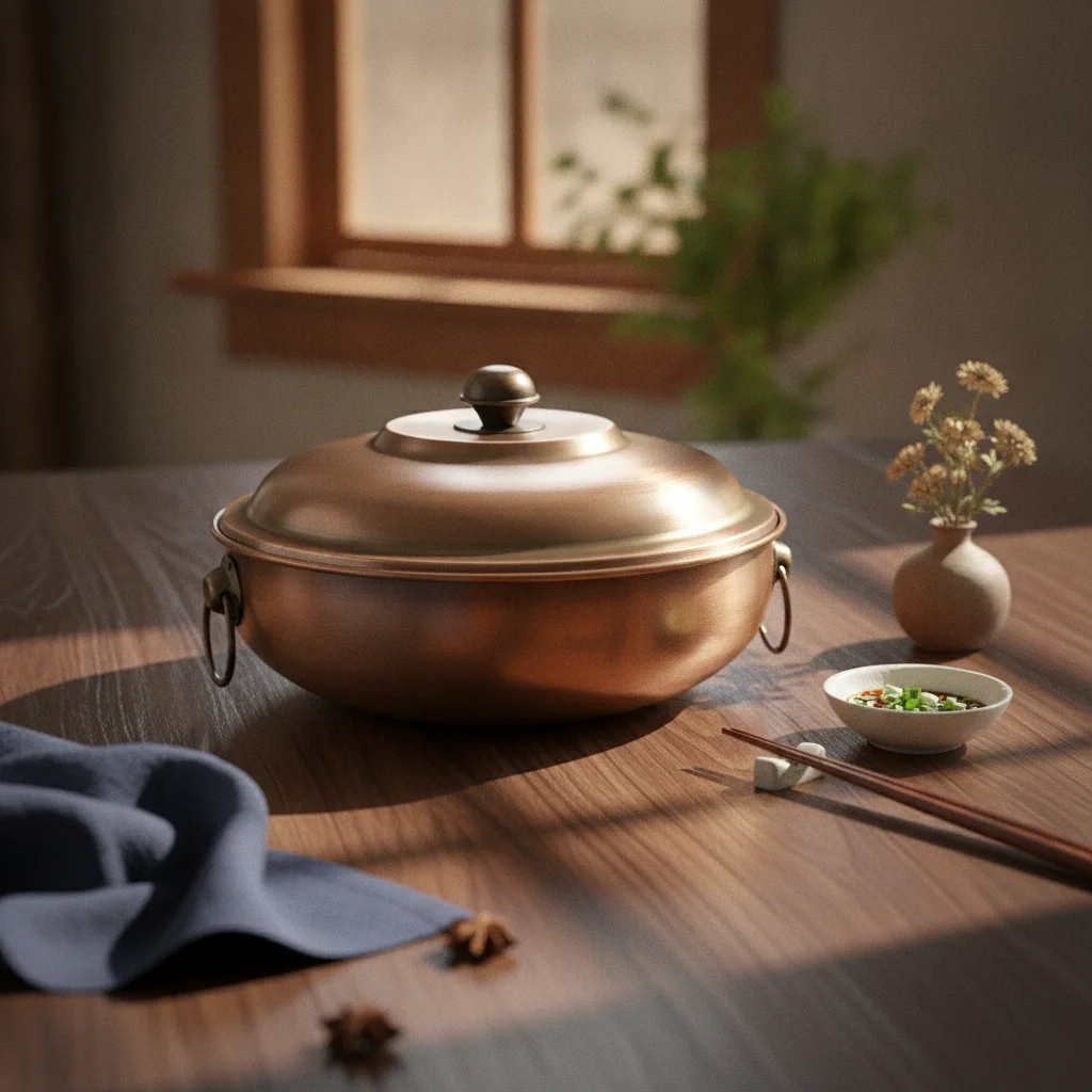 Yin Yang Hot Pot Retro Design Copper Hot Pot for Restaurants