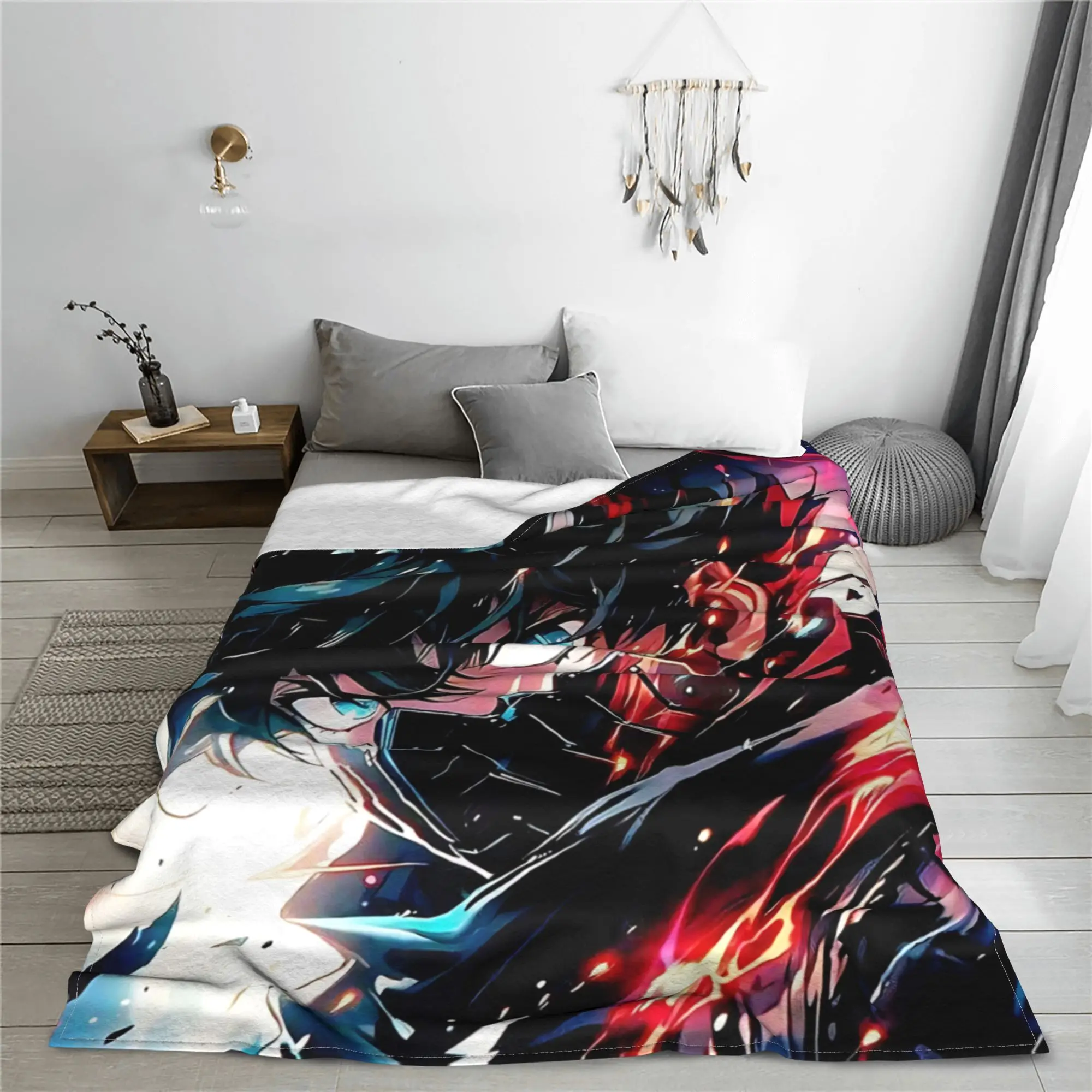1PC Izuku Midoriya  Winter Blankets for Adults Bedding Home Interior Sofa Knee